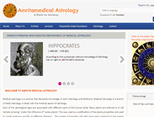Tablet Screenshot of amritamedicalastrology.com